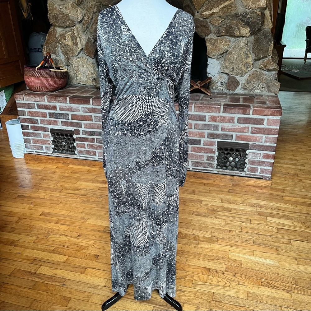Anthropologie Weston Wear Dots Pattern Long Sleeve Dress